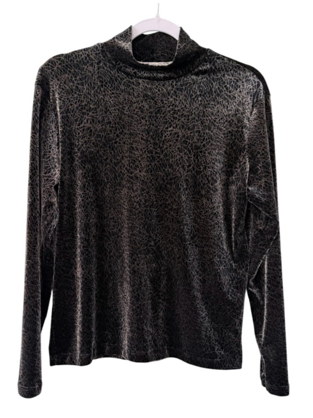 Vintage Christie & Jill black women’s Large long sleeve mock neck black blouse